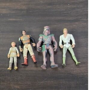 Vintage Kenner Star Wars Figure Lot Luke Lando Chewbacca